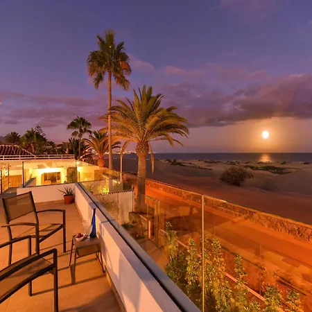 Beachfront Del Ingles Exclusive Breathtaking Views Over The Sea And Dunes Private Heated Pool Terrace Bbq 200 M To, Villa Las Palmas