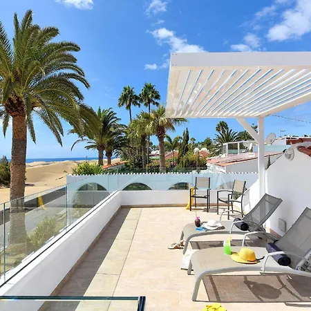 Villa Beachfront Del Ingles Exclusive Accommodation Breathtaking Views Over The Sea And Dunes Private Heated Pool Terrace Bbq 200 M To,