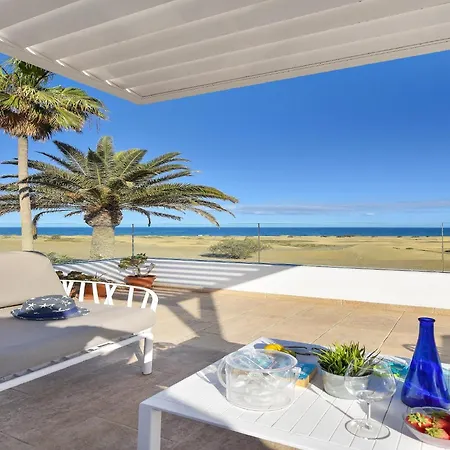 Villa Beachfront Del Ingles Exclusive Accommodation Breathtaking Views Over The Sea And Dunes Private Heated Pool Terrace Bbq 200 M To, *