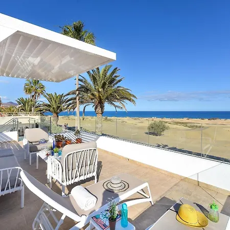 Villa Beachfront Del Ingles Exclusive Accommodation Breathtaking Views Over The Sea And Dunes Private Heated Pool Terrace Bbq 200 M To,